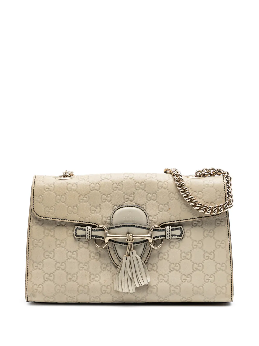 Gucci Pre-Owned 2016-2026 Medium Guccissima Emily shoulder bag - Bianco