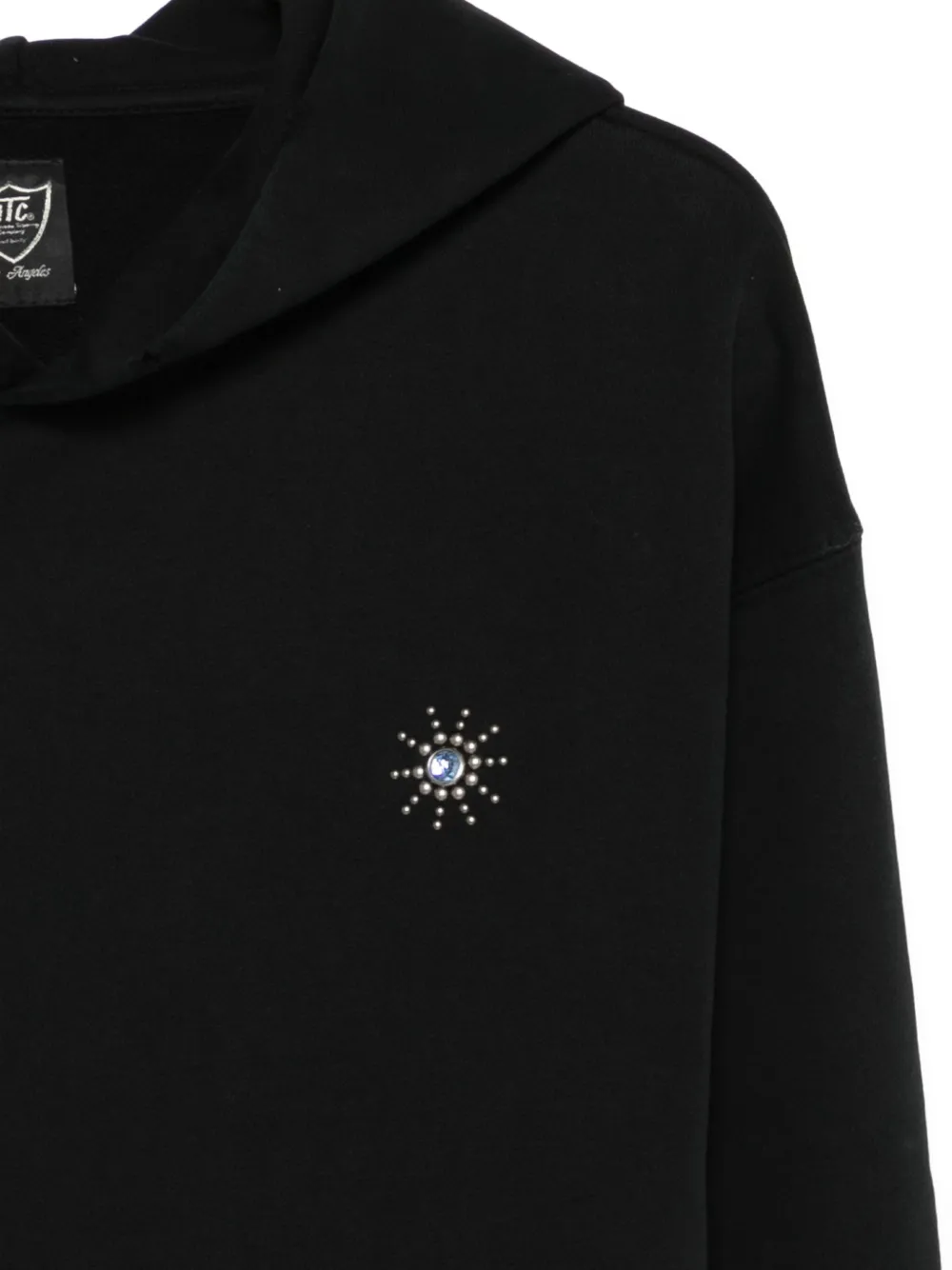 Htc Los Angeles Sun hoodie verfraaid met kristallen Zwart