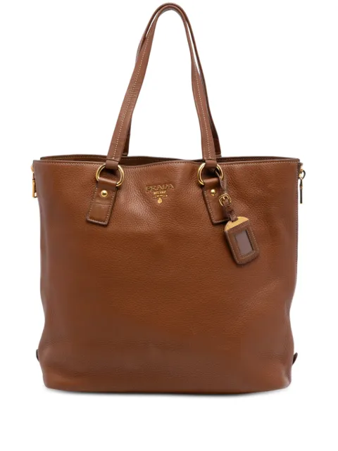 Prada Pre-Owned 2010-2025 Vitello Daino Side Zip Shopper tote bag
