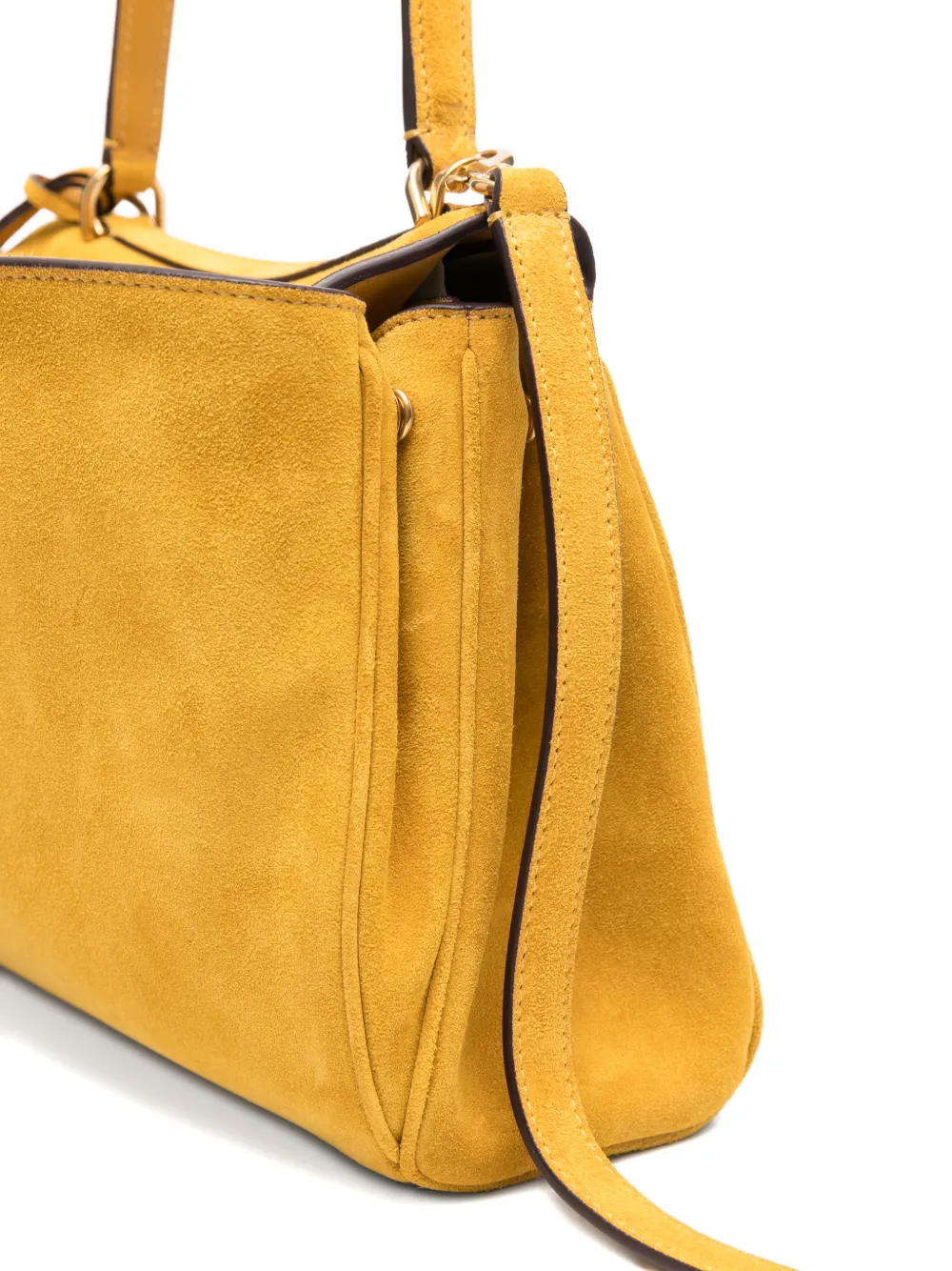 Balenciaga Rodeo suède schoudertas Geel