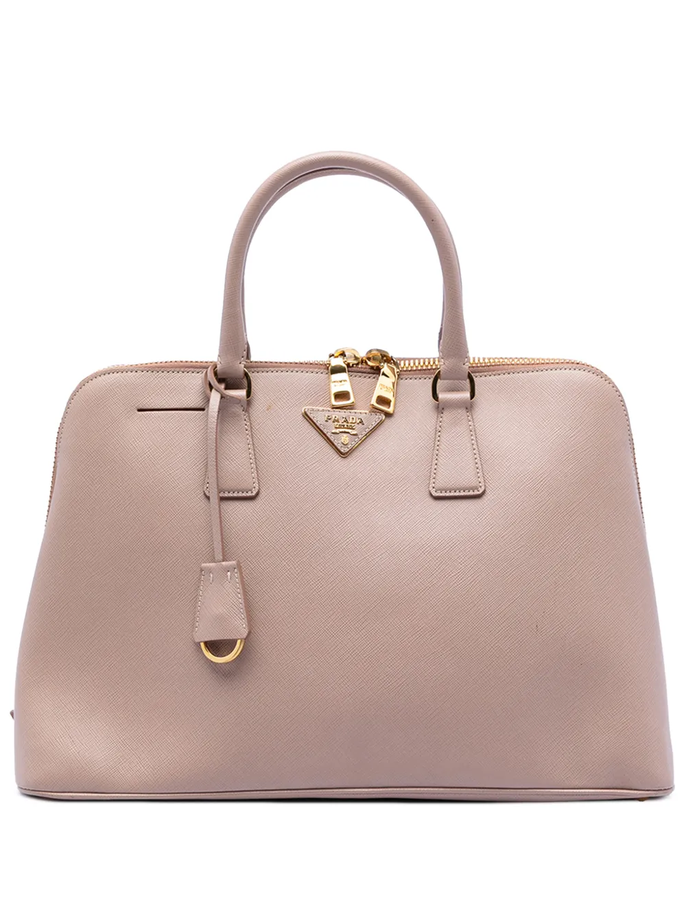 Prada Pre-Owned Borsa a tracolla Lux Promenade grande in pelle Saffiano 2010-2025 - Marrone