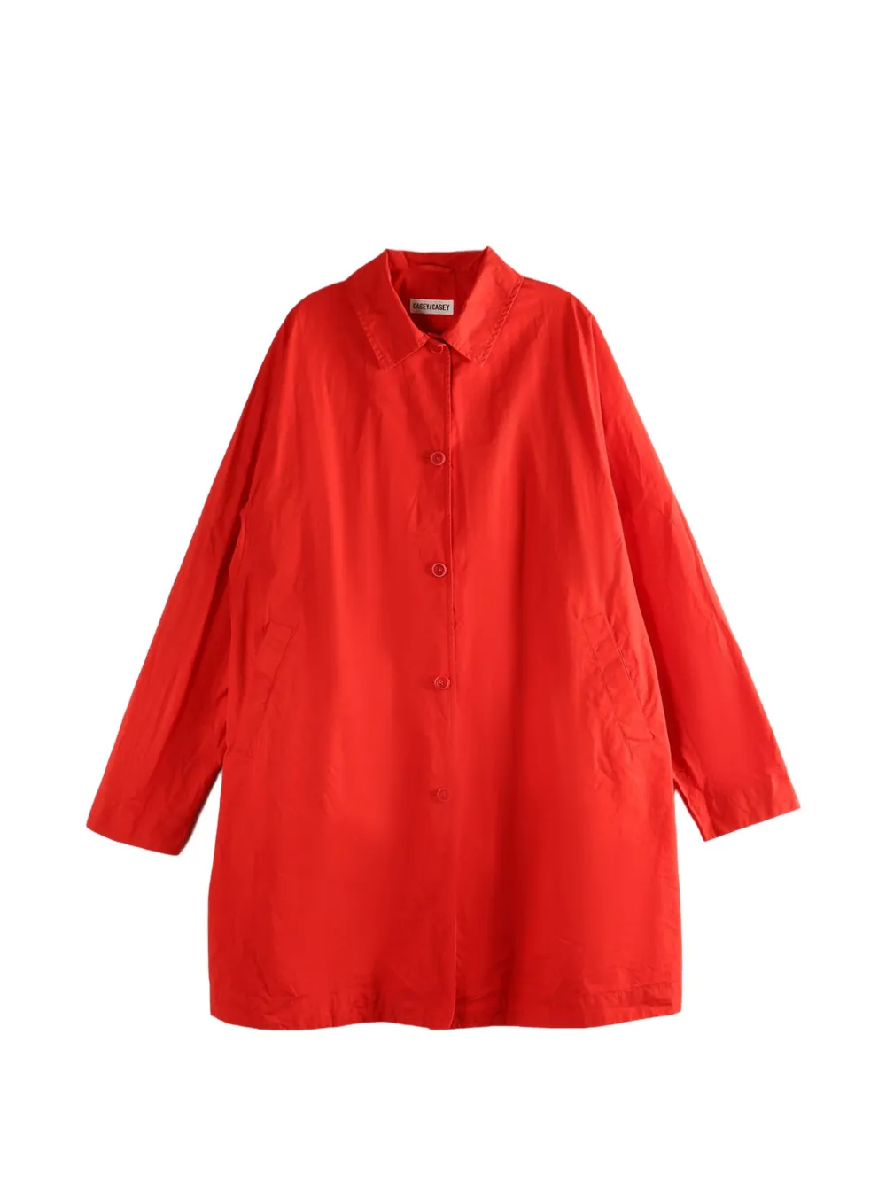 Casey Casey cotton single-breasted coat - Rosso