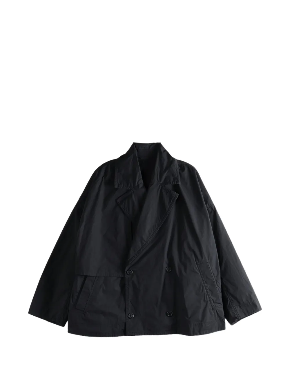 Casey Casey cotton double-breasted coat - Nero