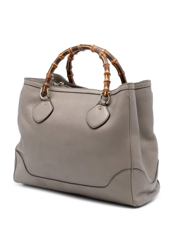 Gucci Pre-Owned 2016-2026 ミディアム レザー バンブー ダイアナ