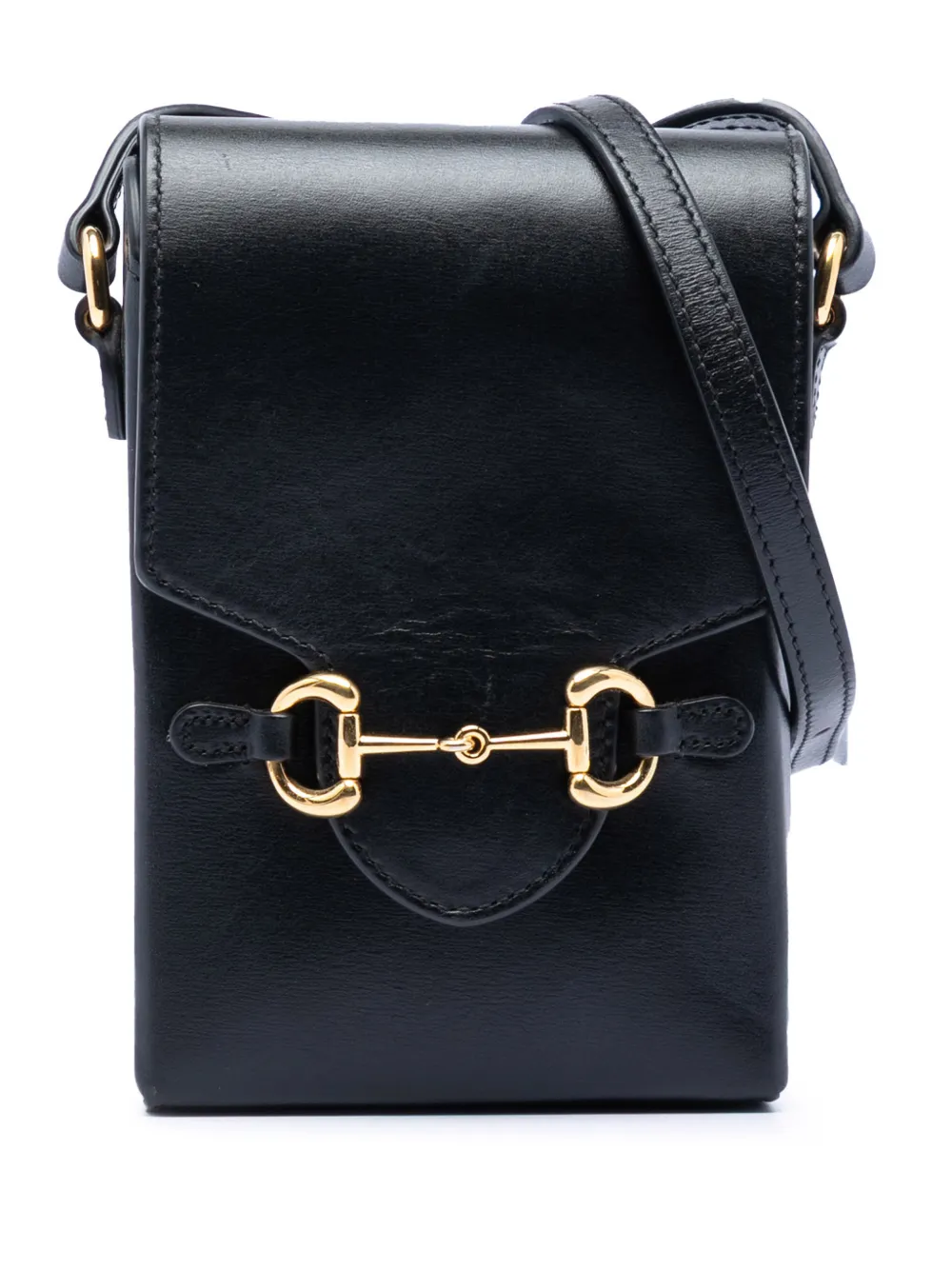 Gucci Pre-Owned Borsa a tracolla Horsebit 1955 mini 2016-2026 - Nero