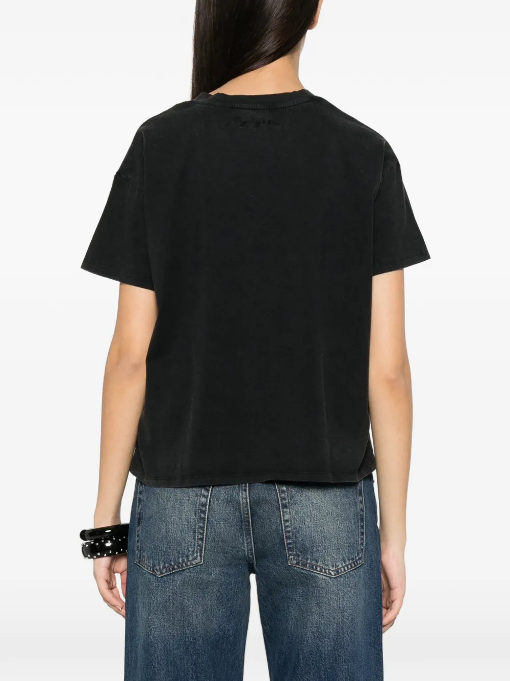 Majestic Filatures T-shirt met V-hals Zwart