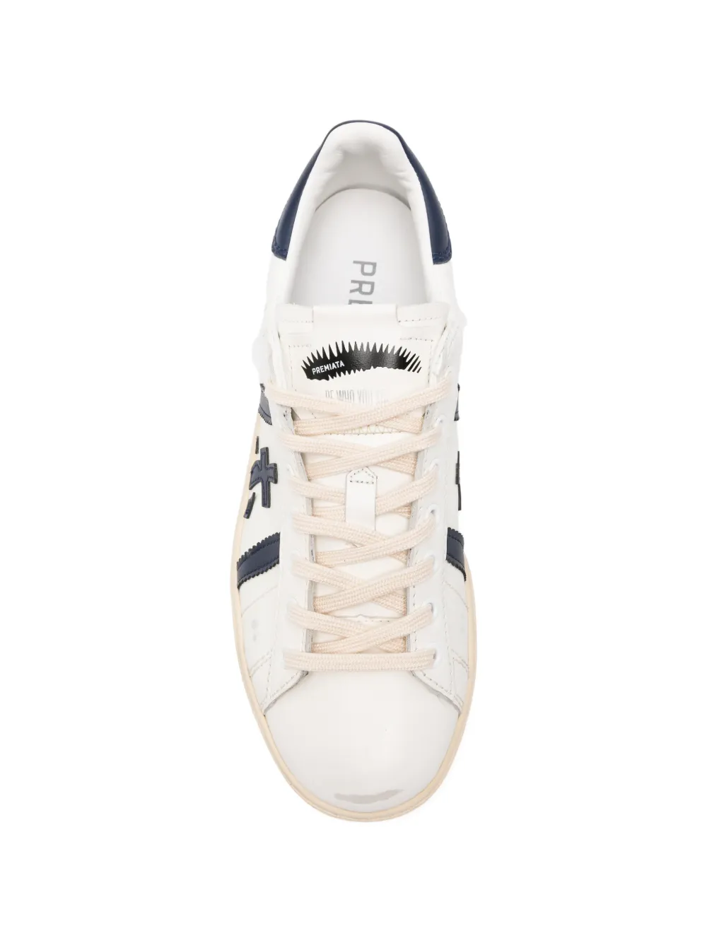 Premiata Russell logo-patch sneakers Beige