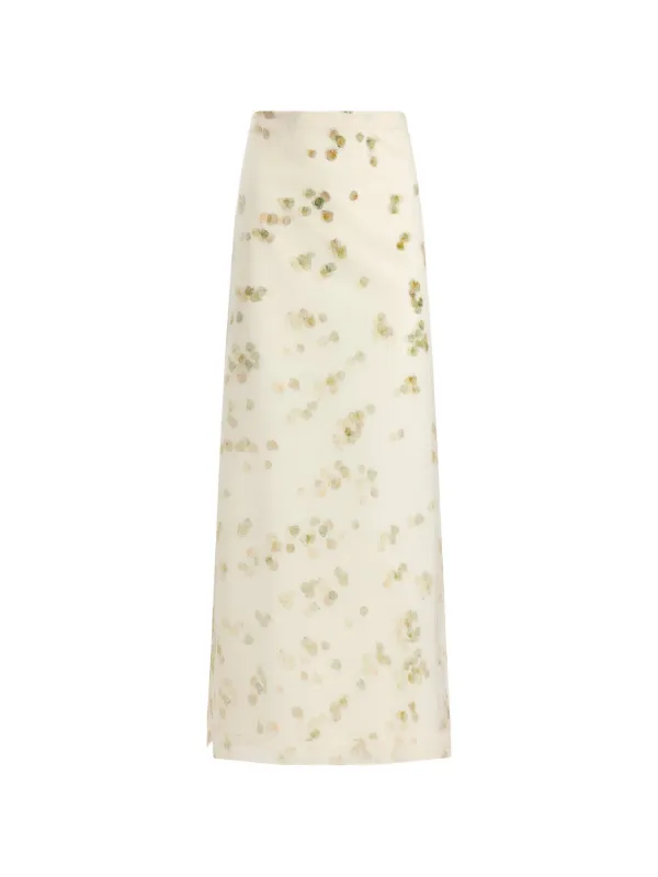 Altuzarra Petal-print Skirt in White