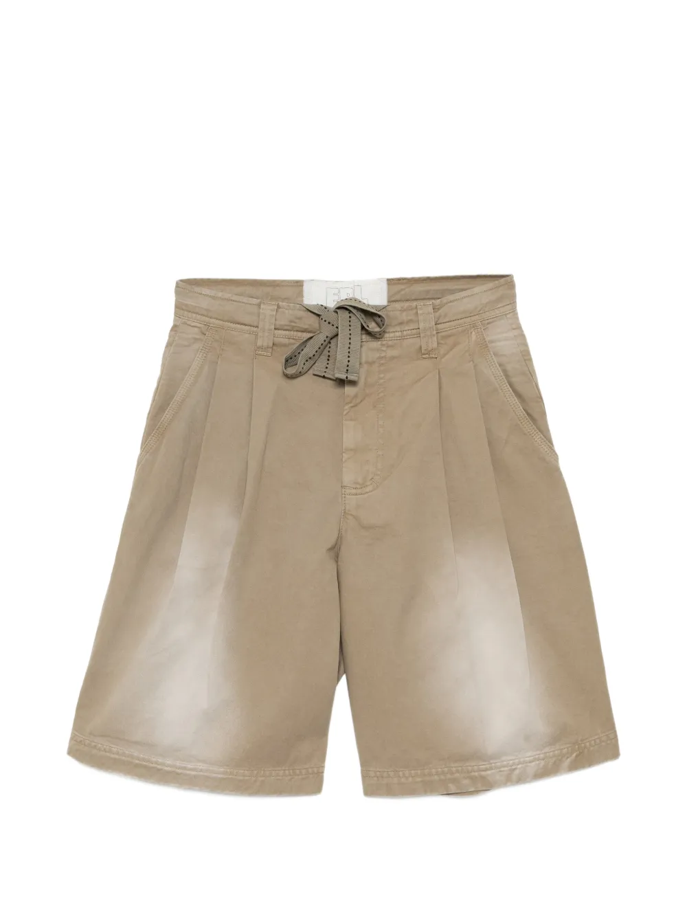ERL pleated sun-faded shorts - Neutrals