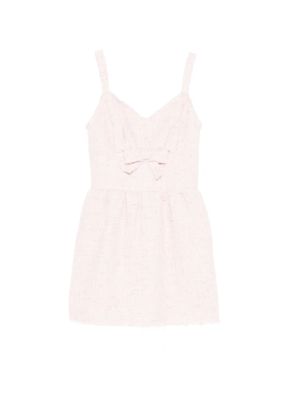 SHUSHU/TONG bow-detail tweed dress - Rosa