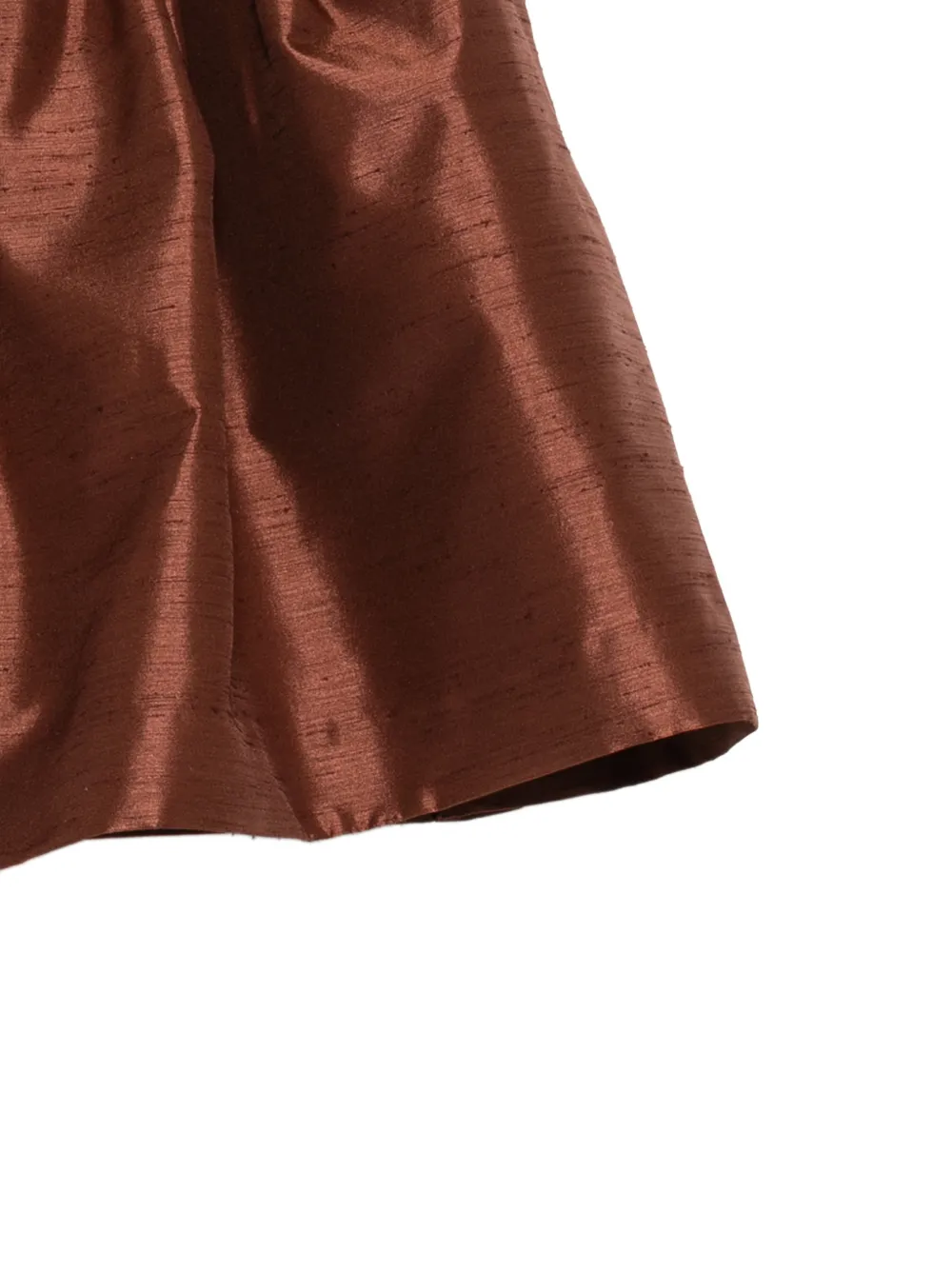 SHUSHU TONG Plooirok met slub textuur Bruin