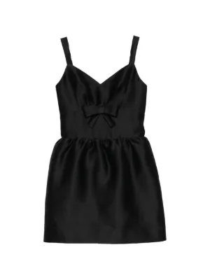 embellished mini dress in black Monika Dimova MONA FEATHER-TRIMMED EMBELLISHED MINI DRESS