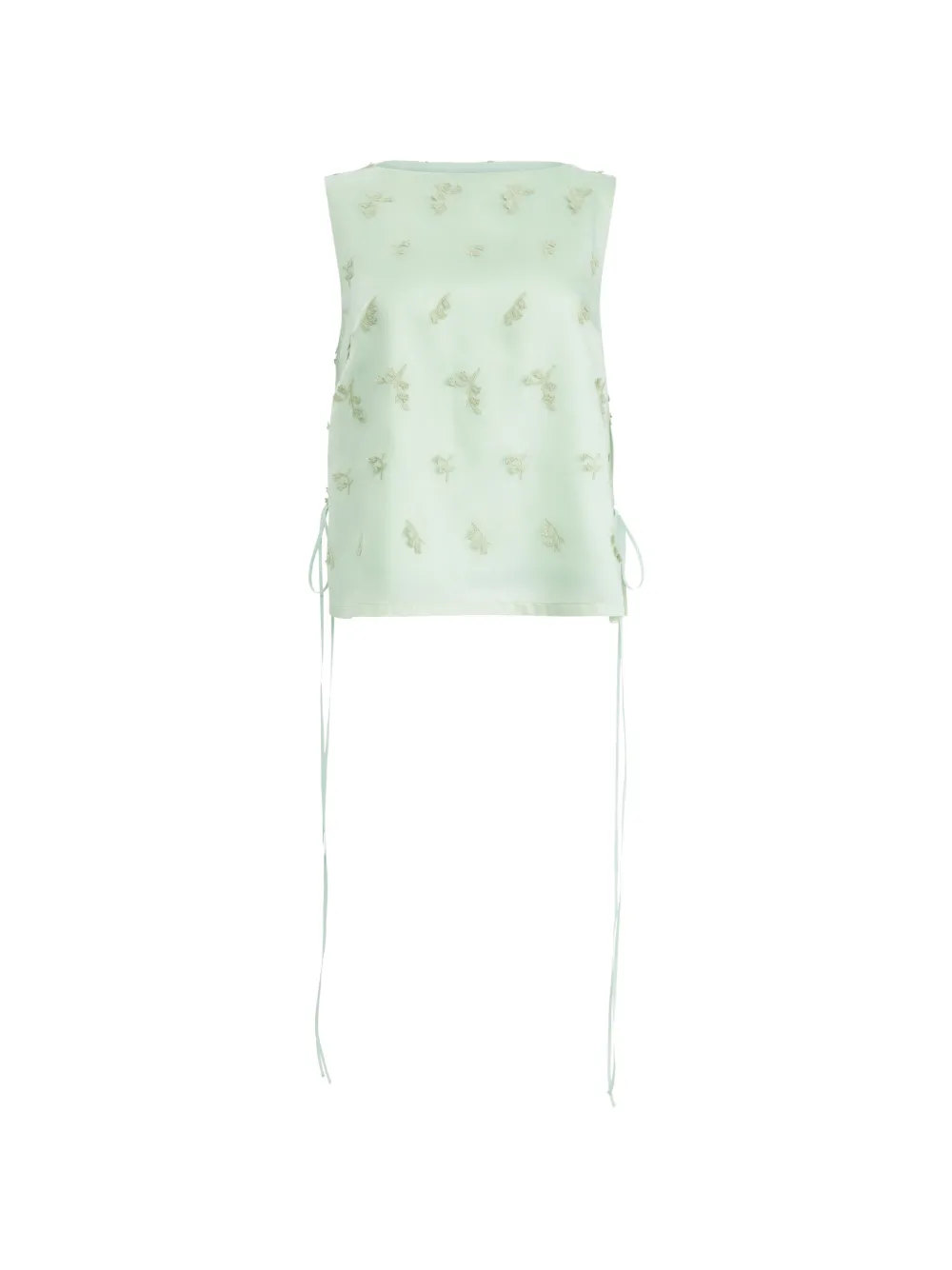 Altuzarra floral-embroidered tie-side top - Verde