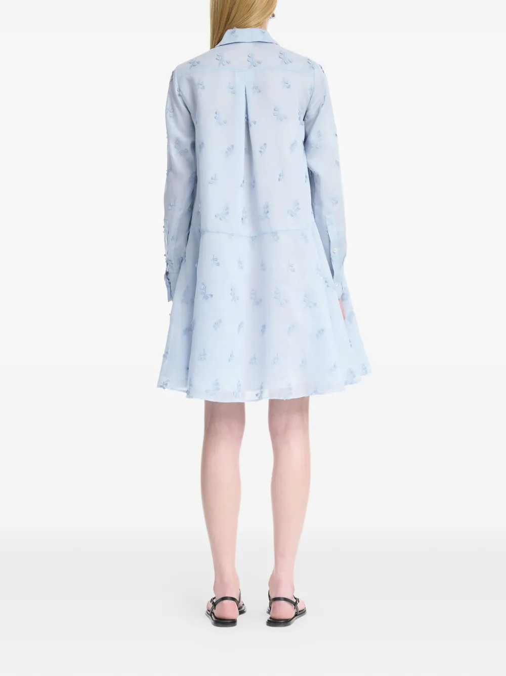 Altuzarra Fil-coup flared jurk Blauw