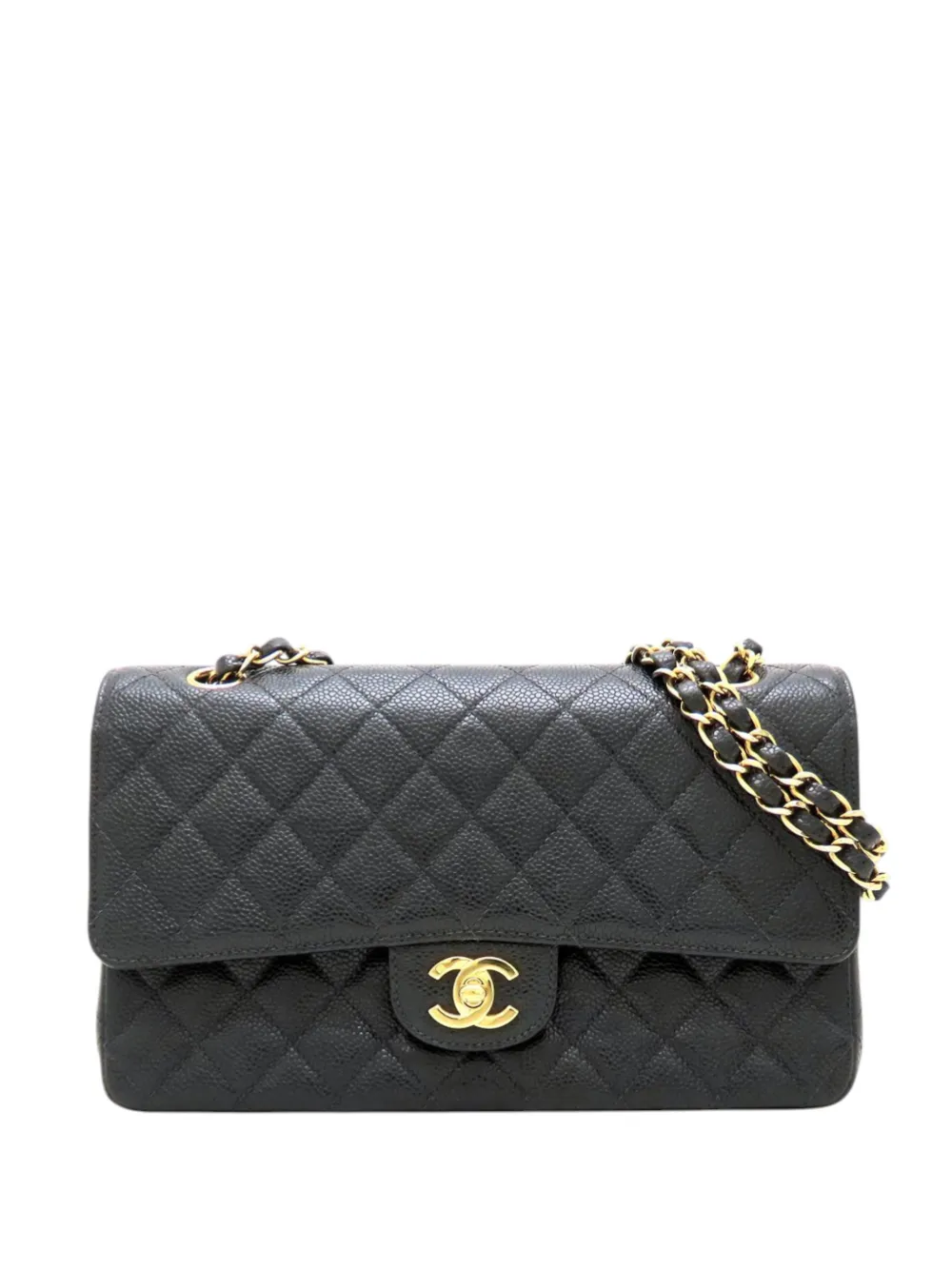 CHANEL Pre-Owned 2003-2004 Medium Classic Caviar Double Flap shoulder bag - Nero