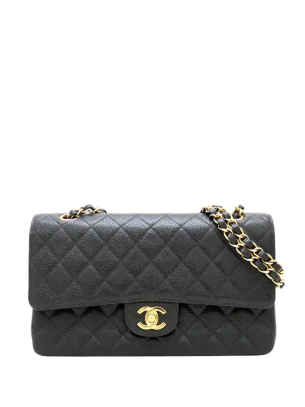 CHANEL Pre-Owned 2003-2004 ミディアム クラシック キャビア ダブル