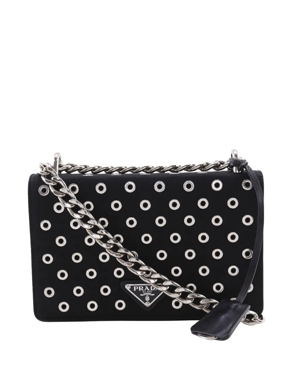 Prada Pre-Owned 2013-2026 Tessuto Grommet shoulder bag - Nero