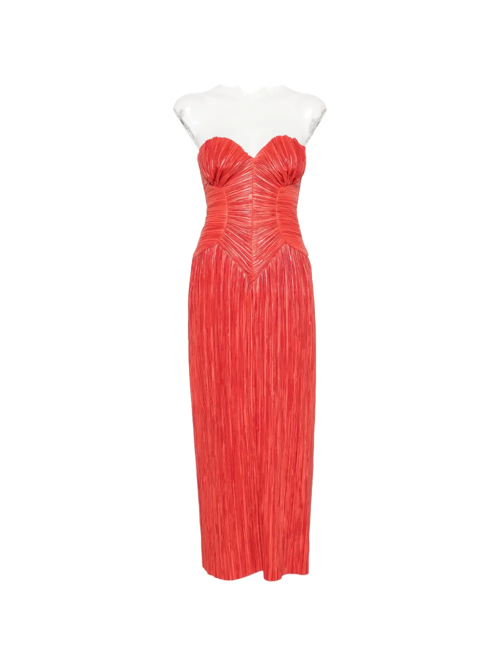 Cult Gaia Ashika pleated strapless dress - Rosso