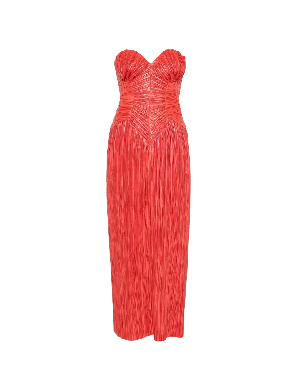 Cult Gaia Ashika pleated strapless dress - Rosso