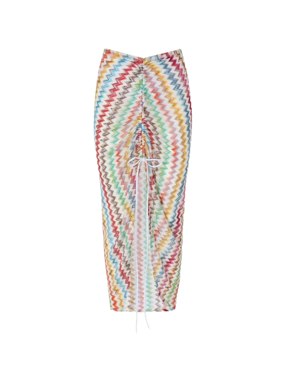 Missoni zigzag-pattern long skirt - Bianco