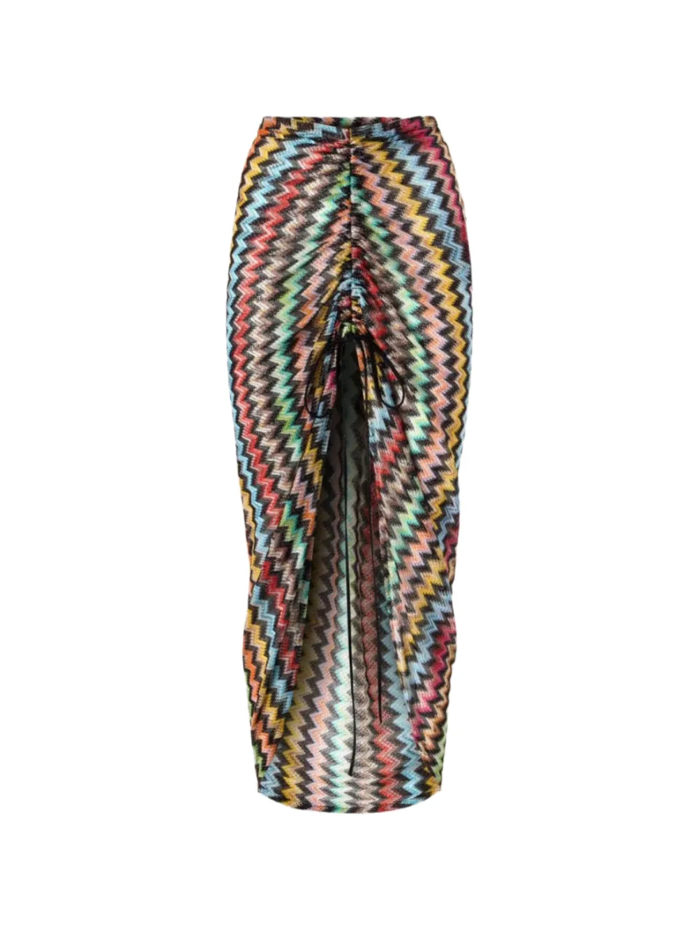 Missoni zigzag-pattern long skirt - Bianco