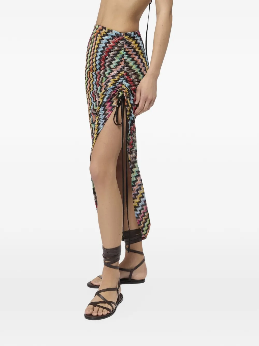 Missoni Maxi-rok met zigzag-patroon Zwart
