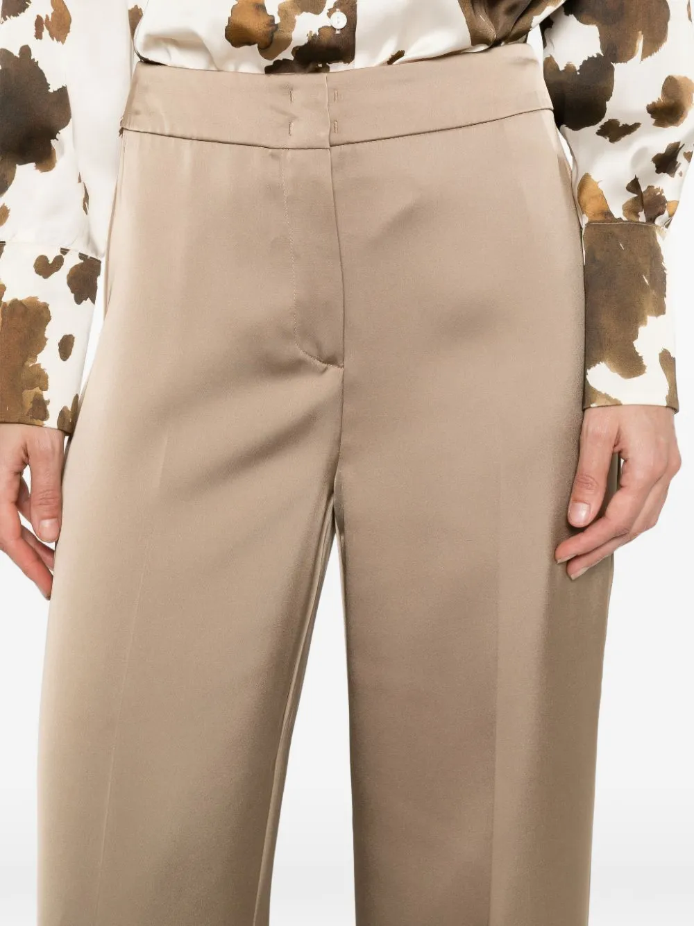 Pennyblack Broek met wijde pijpen Beige