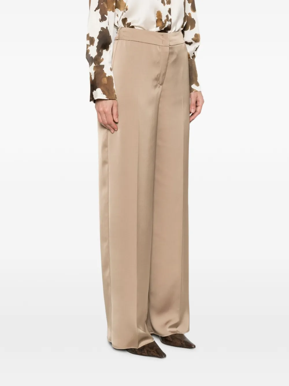 Pennyblack Broek met wijde pijpen Beige