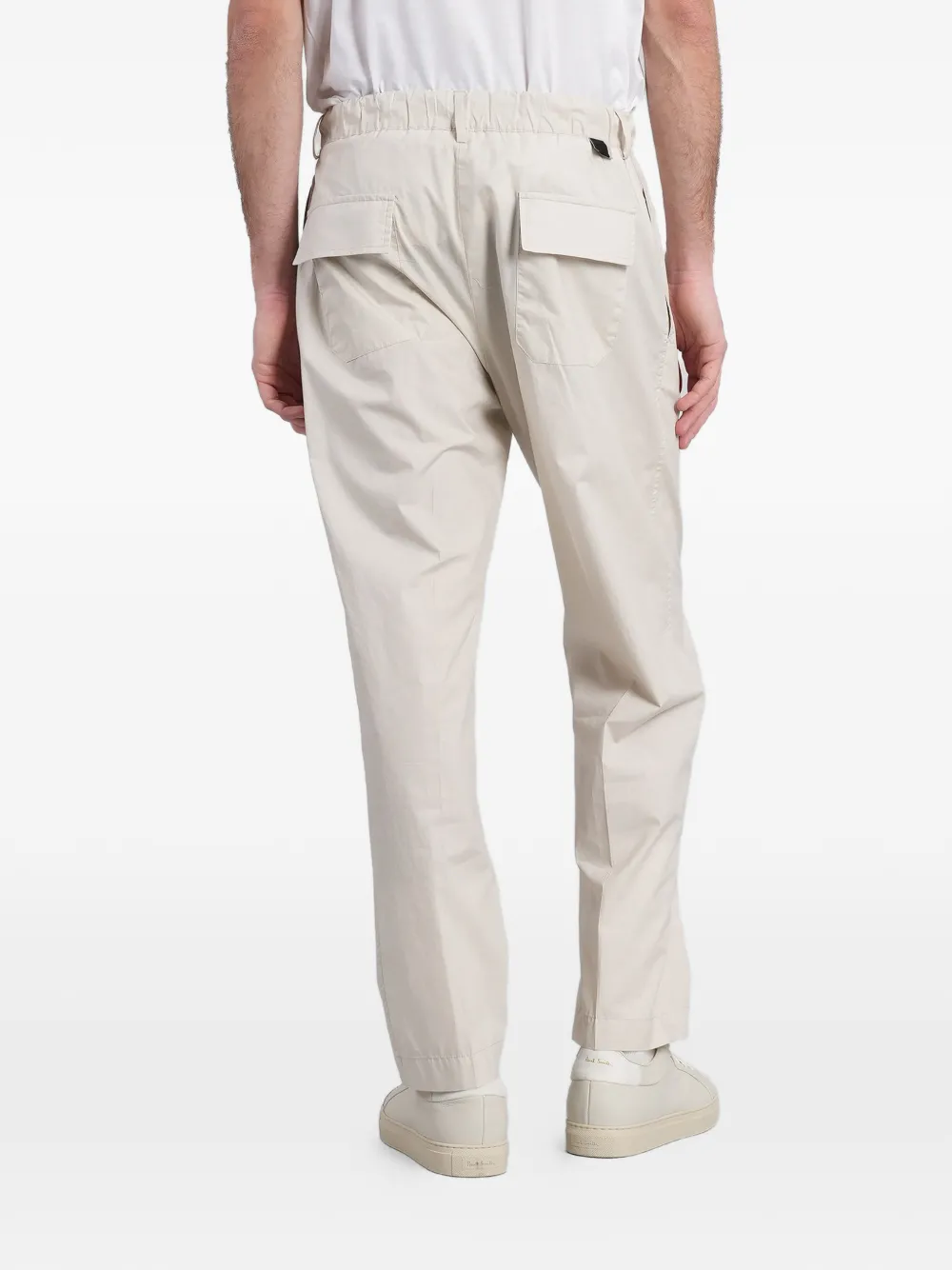 Low Brand Broek met trekkoordtaille en toelopende pijpen Beige
