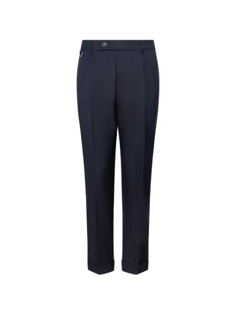 Low Brand pressed-crease turn-up trousers
