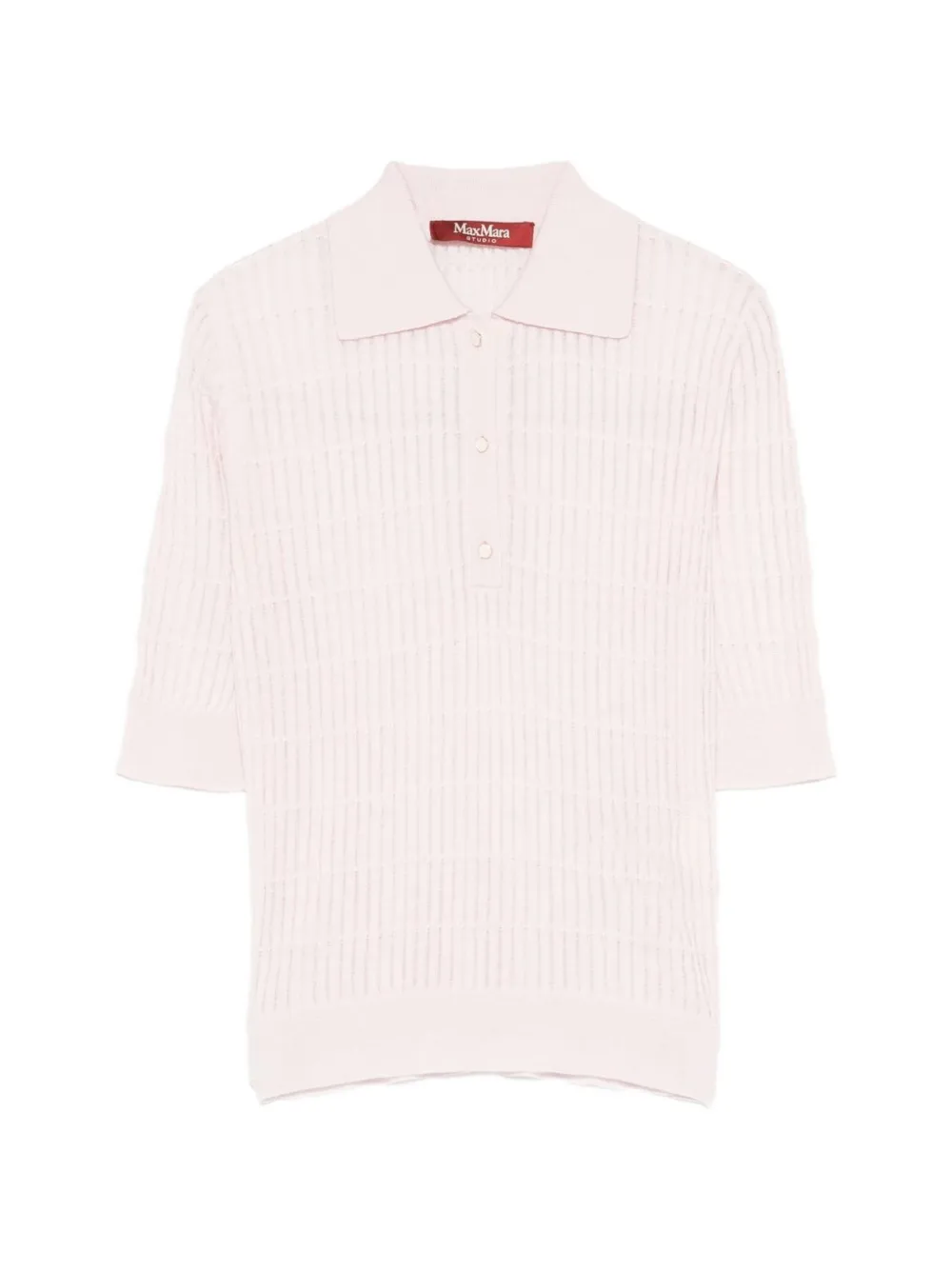 Max Mara ribbed-knit polo shirt - Pink