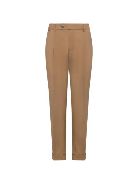Low Brand pressed-crease turn-up trousers