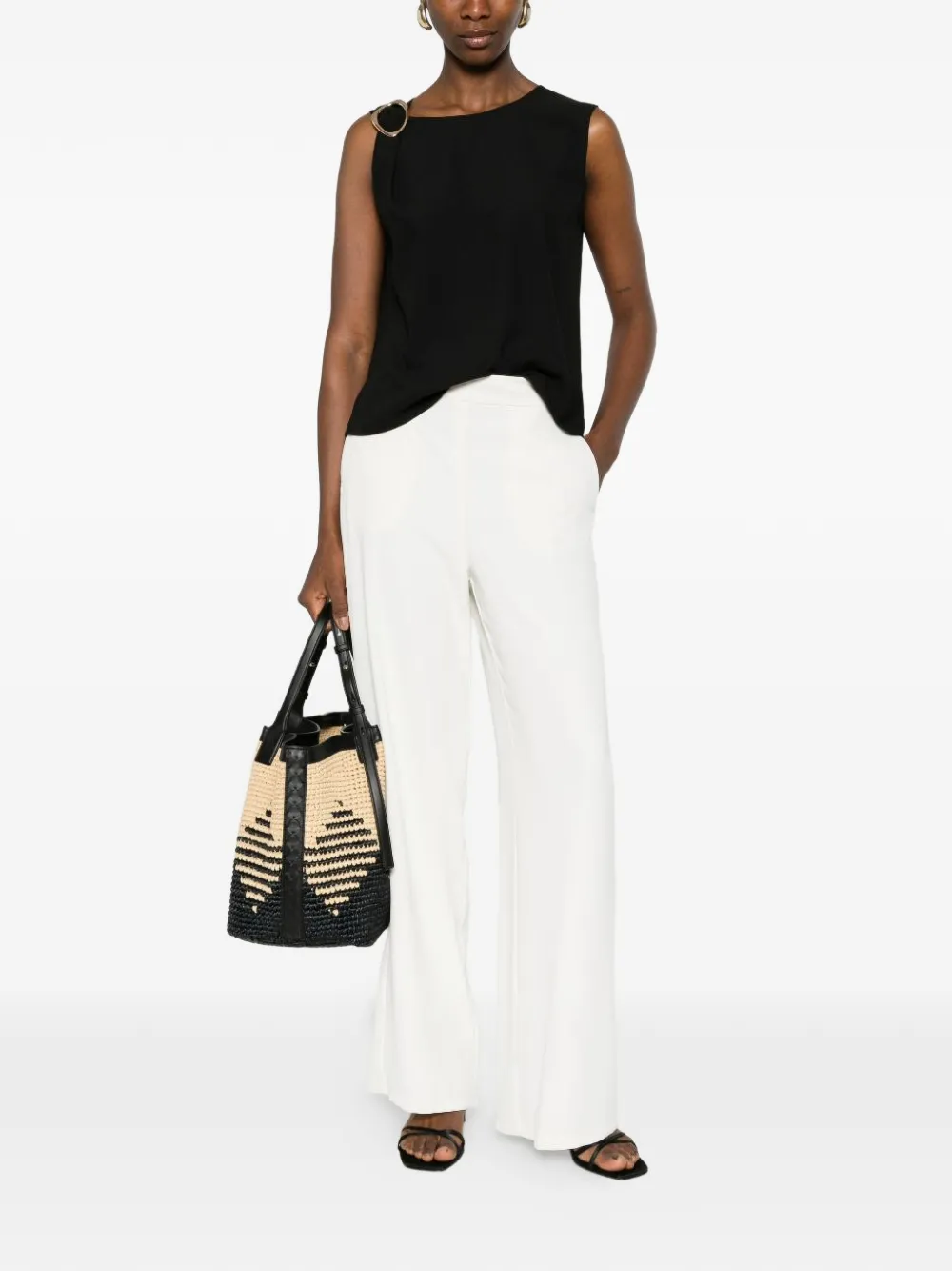 Pennyblack Broek met wijde pijpen Wit