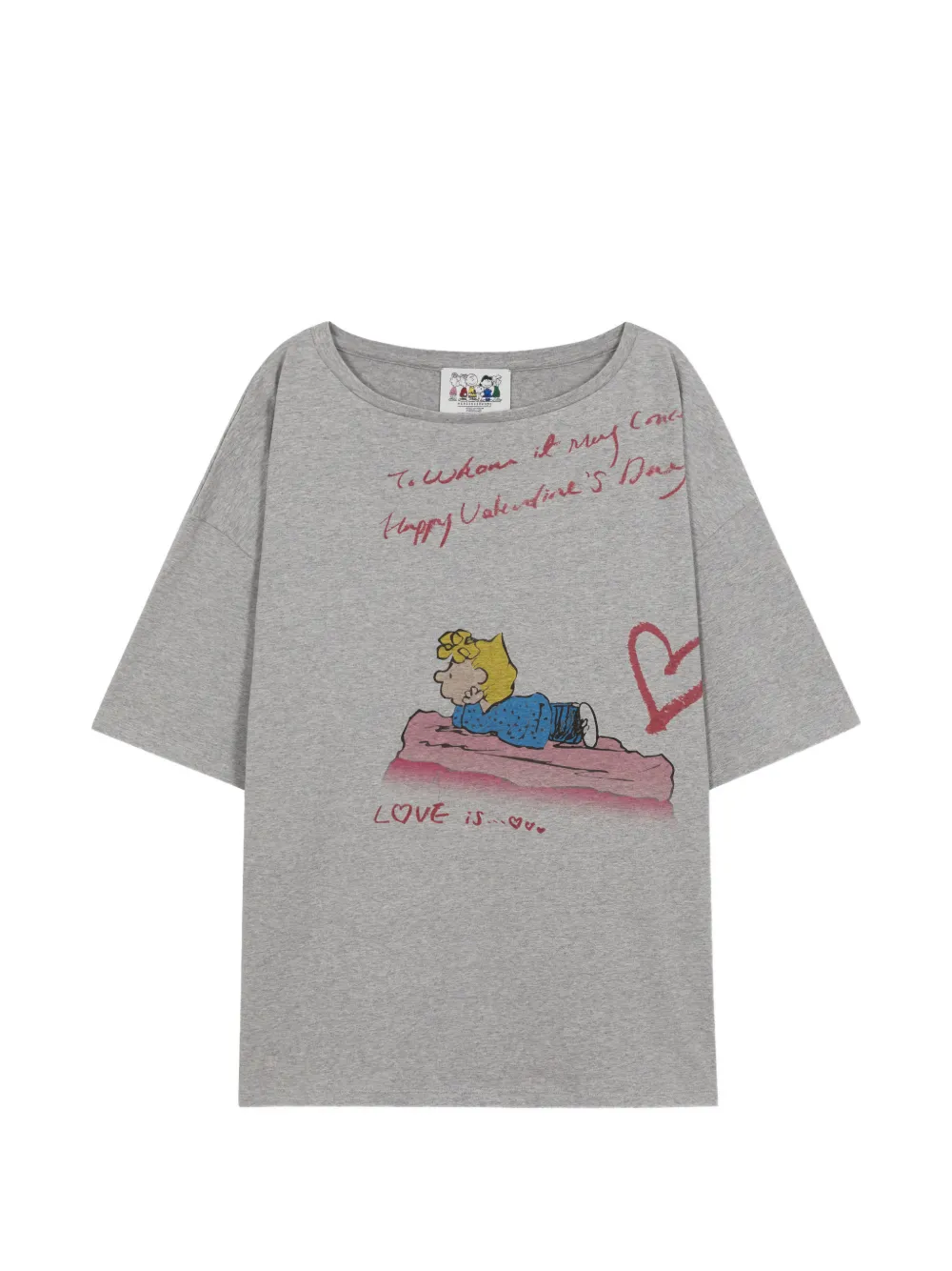 Margesherwood Peanuts Single Girls Club T-shirt In Gray