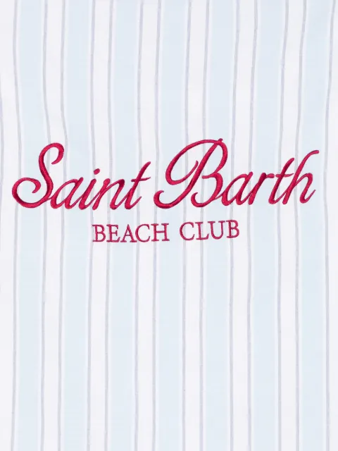 MC2 Saint Barth embroidered striped beach towel