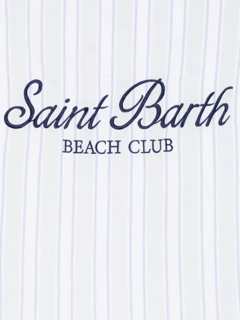 MC2 Saint Barth embroidered striped beach towel