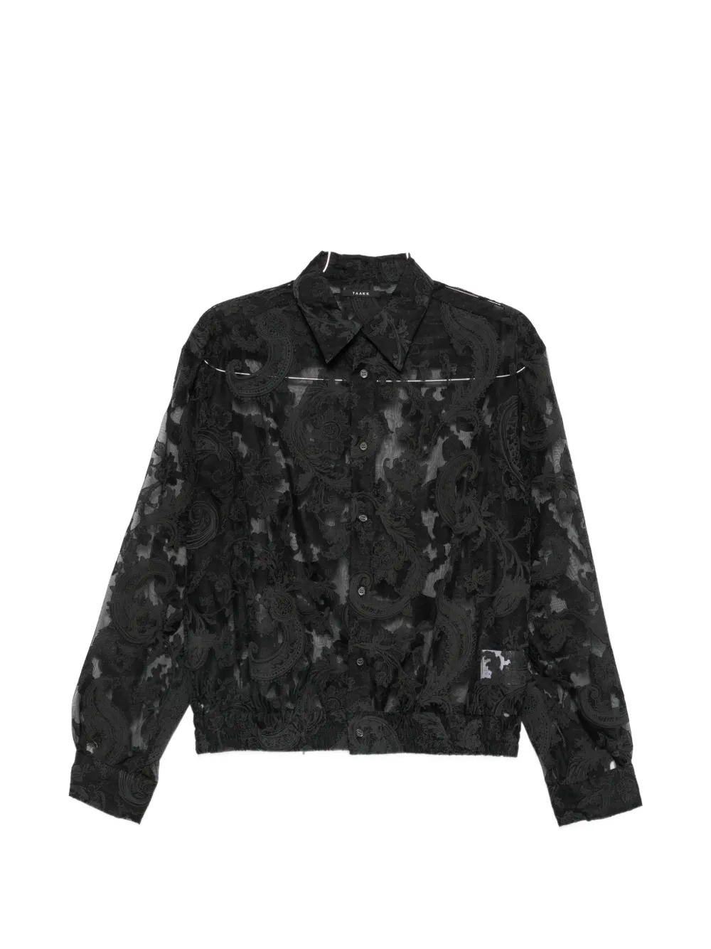 Taakk paisley-embroidered shirt - Nero