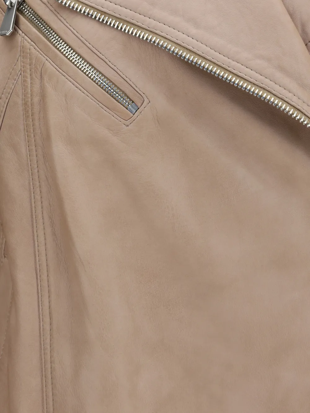 PINKO Candy leren jack met ceintuur Beige