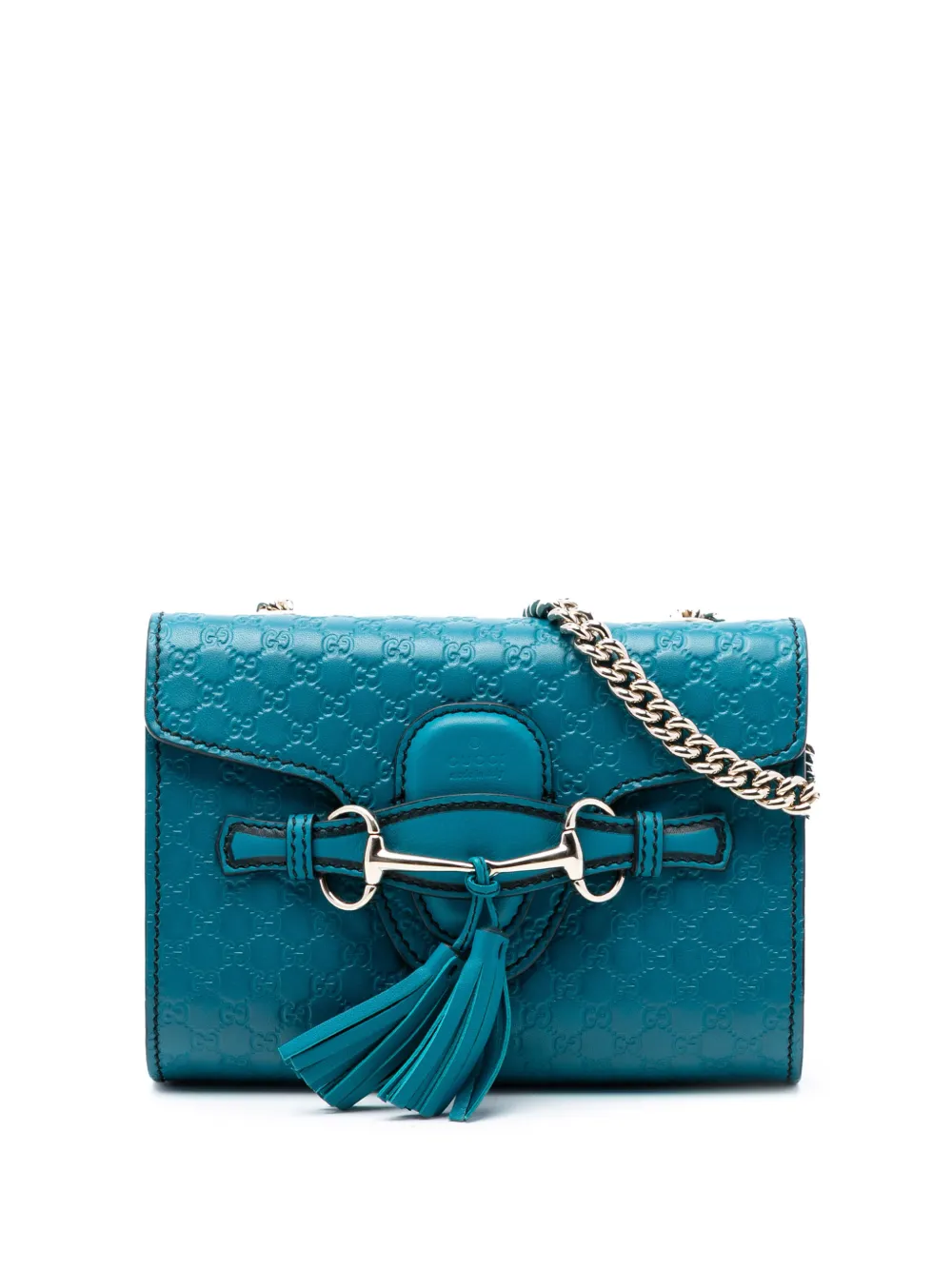 Gucci Pre-Owned 2016-2026 Mini Microguccissima Emily crossbody bag - Blu