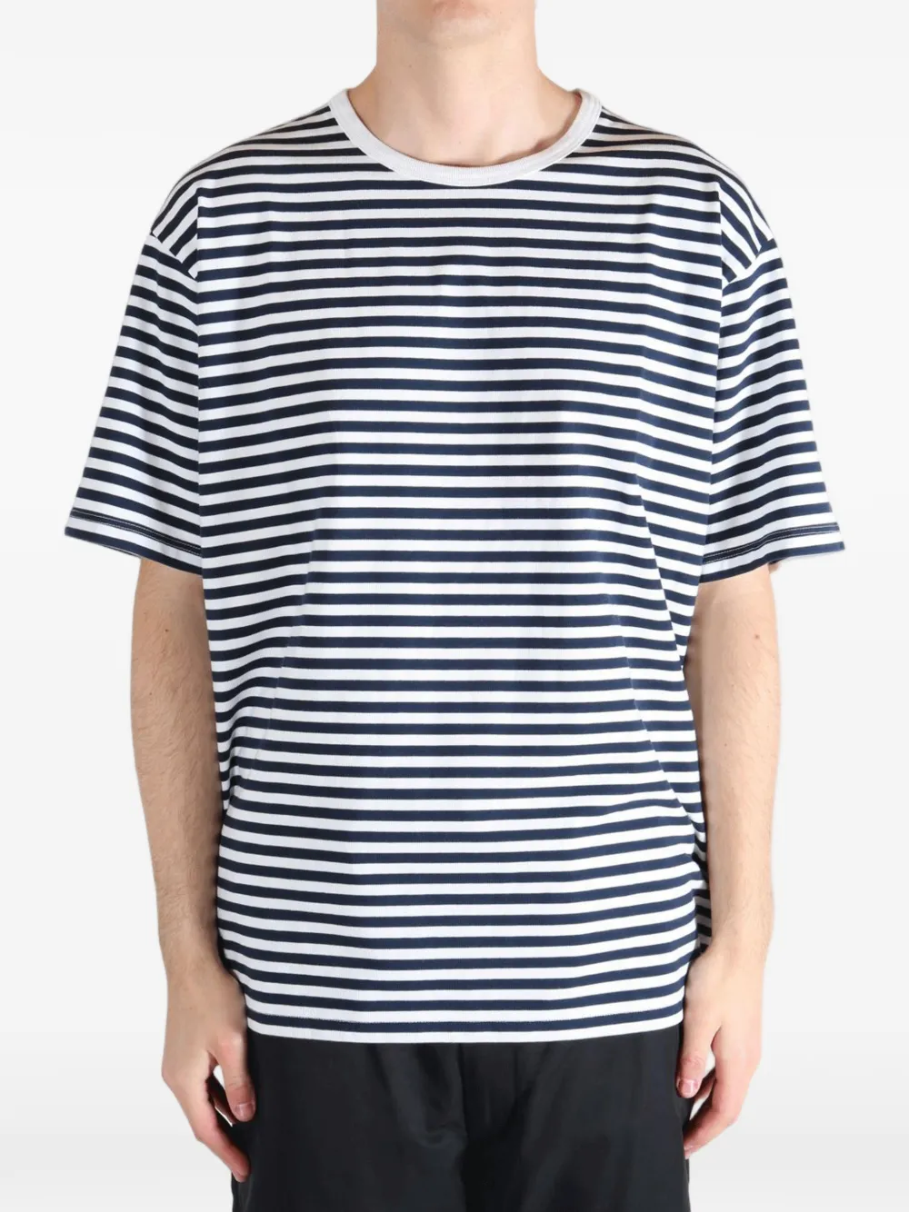 Nanamica Horizontal-stripe T-shirt In Blue