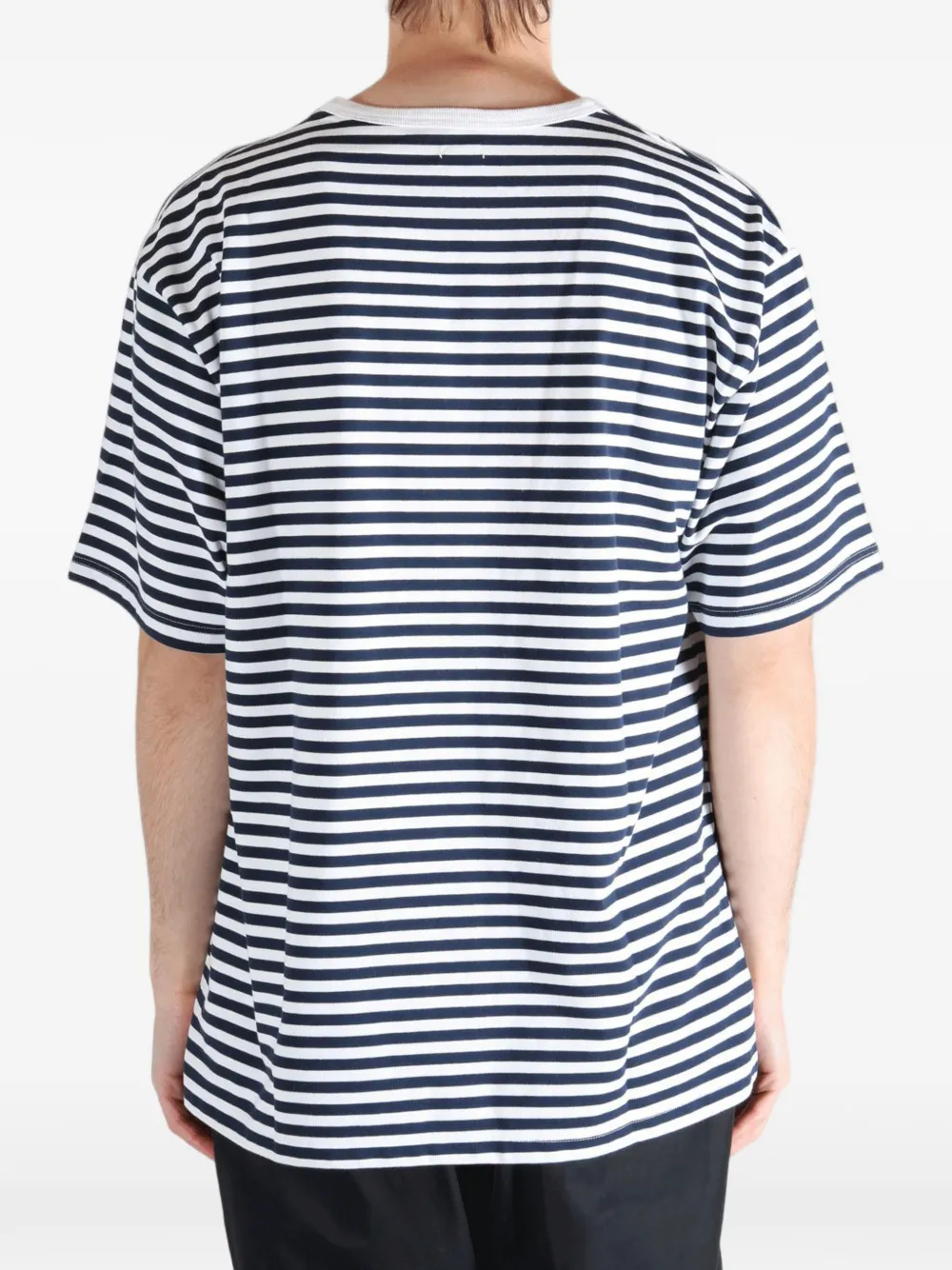 Nanamica Horizontal-stripe T-shirt In Blue