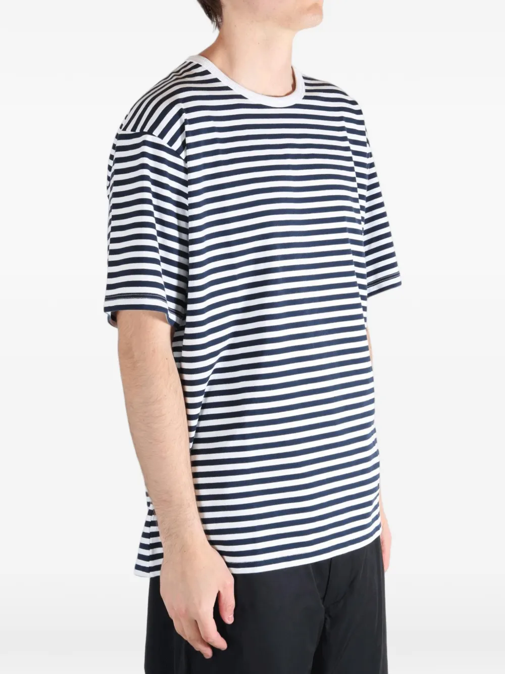 Nanamica Horizontal-stripe T-shirt In Blue