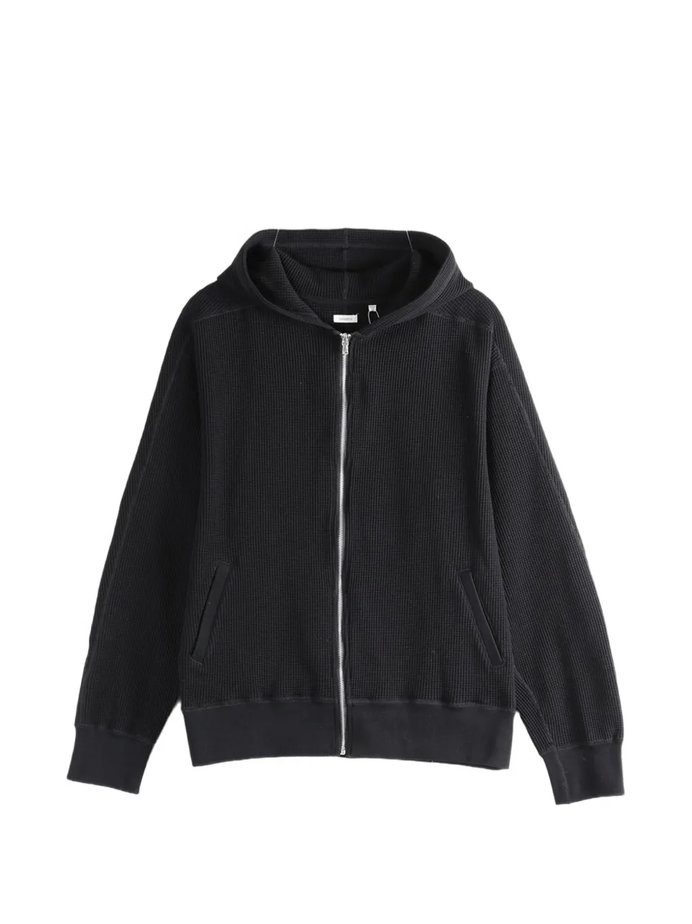 Nanamica waffle-knit zip-up hoodie - Nero