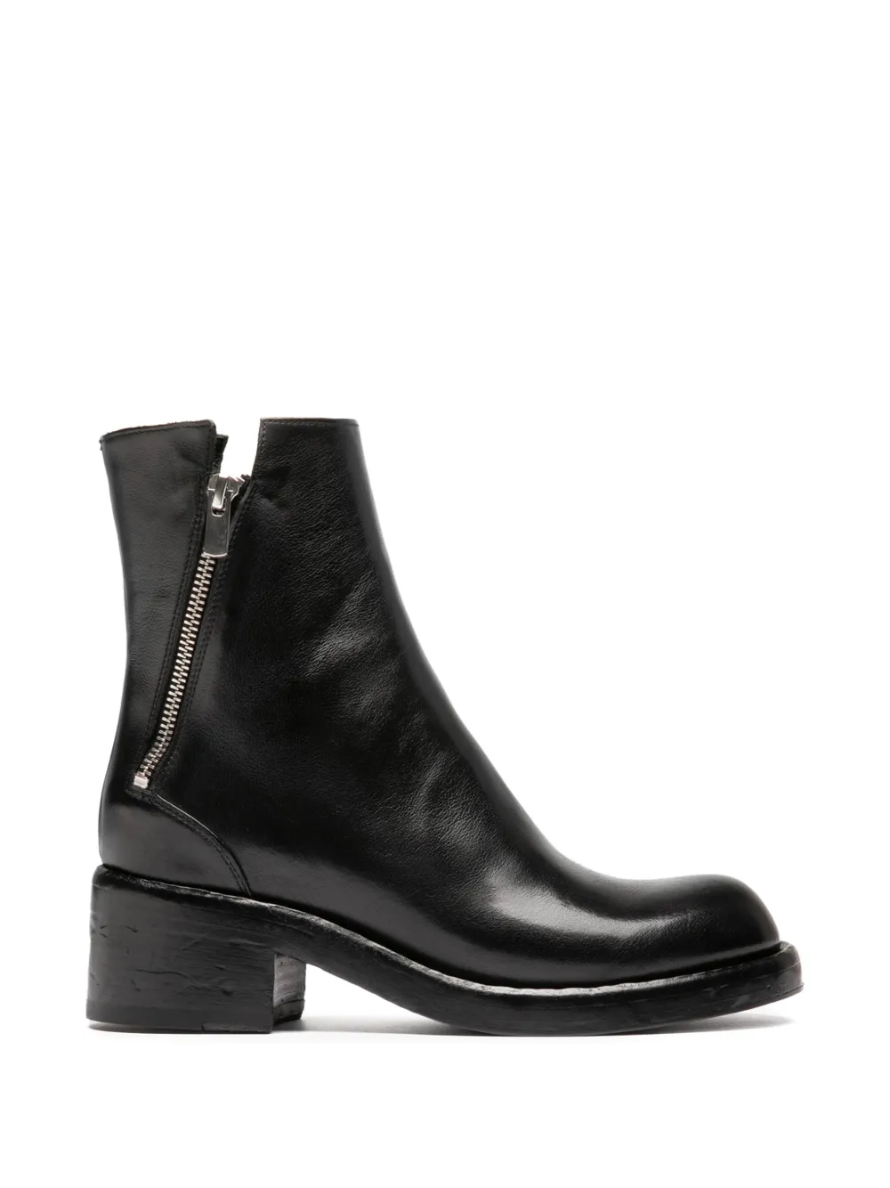 Officine Creative Brett 010 side-zip ankle boots Zwart