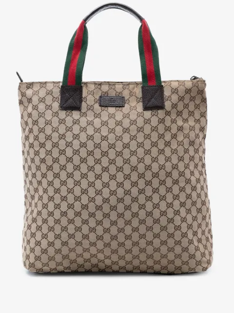 Gucci Pre-Owned 2016-2026 GG Canvas Web Vertical tote bag