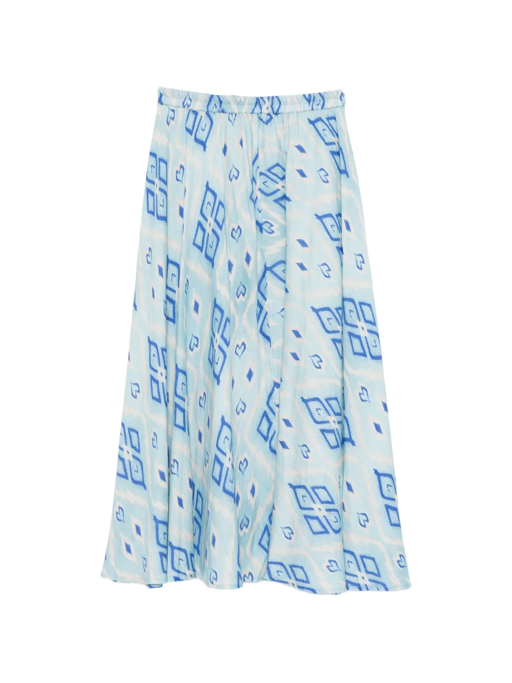 NIMO WITH LOVE ikat-print flared midi skirt - Blu
