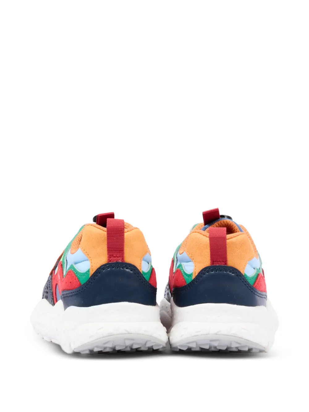 FLOWER MOUNTAIN KIDS panelled toggle-fastening sneakers Blauw