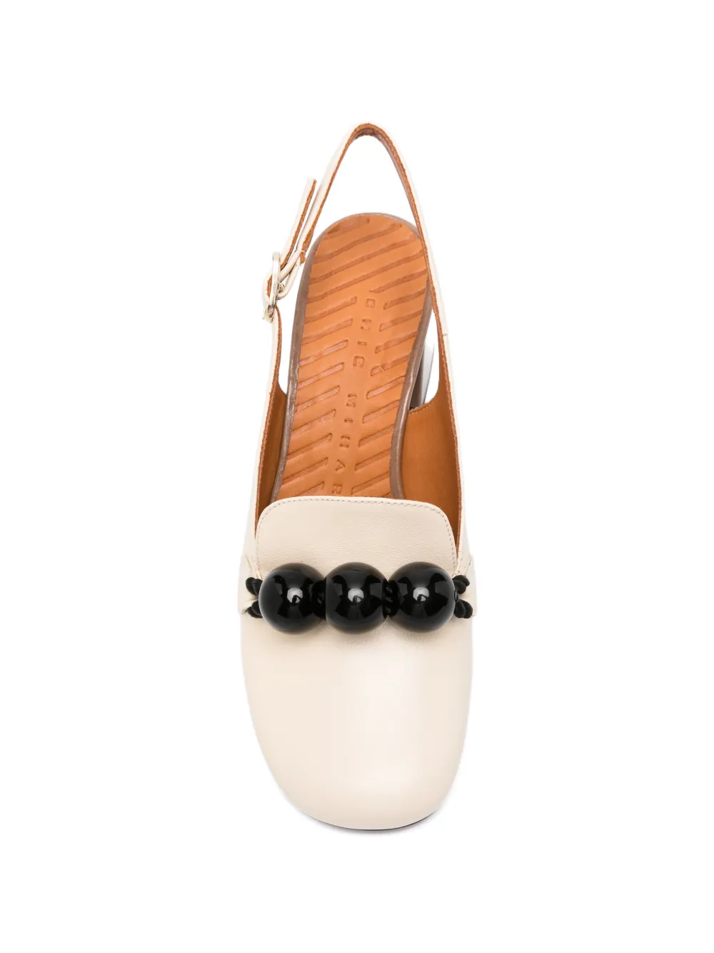 Chie Mihara Moby bead-embellished slingback pumps Beige