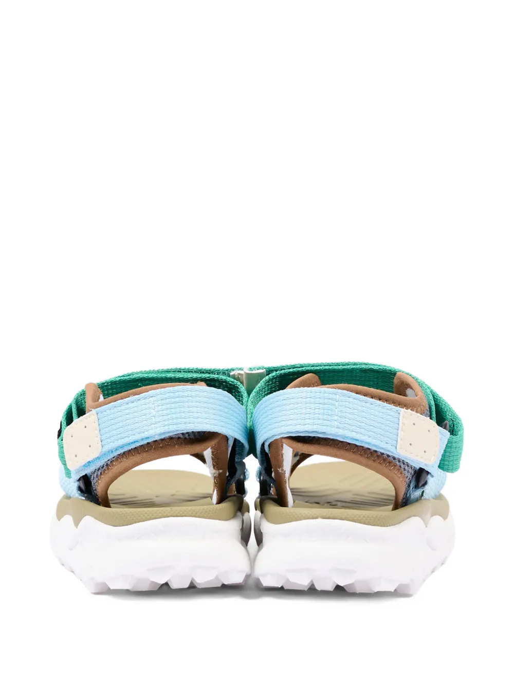 FLOWER MOUNTAIN KIDS mesh-panel touch-strap sandals Groen