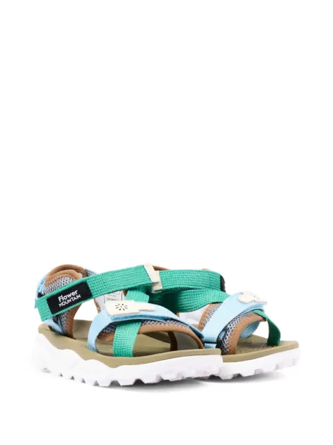 FLOWER MOUNTAIN KIDS  Sandali con inserti in rete e strappi